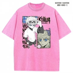 HunterXHunter Anime peripheral pure cotton washed and worn T-shirt from S to 2XL