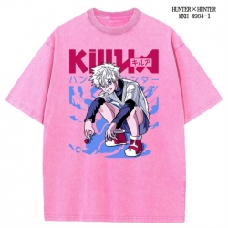 HunterXHunter Anime peripheral pure cotton washed and worn T-shirt from S to 2XL