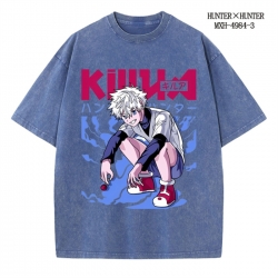 HunterXHunter Anime peripheral pure cotton washed and worn T-shirt from S to 2XL