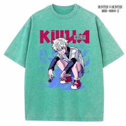 HunterXHunter Anime peripheral pure cotton washed and worn T-shirt from S to 2XL