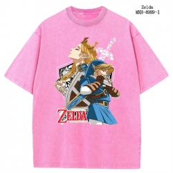 The Legend of Zelda Anime peripheral pure cotton washed and worn T-shirt from S to 2XL