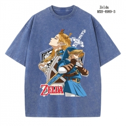The Legend of Zelda Anime peripheral pure cotton washed and worn T-shirt from S to 2XL