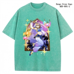 Bungo Stray Dogs Anime peripheral pure cotton washed and worn T-shirt from S to 2XL