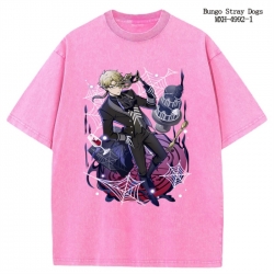 Bungo Stray Dogs Anime peripheral pure cotton washed and worn T-shirt from S to 2XL