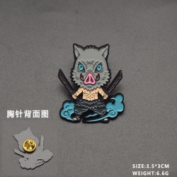 Demon Slayer Kimets Anime cartoon metal brooch  price for 5 pcs 