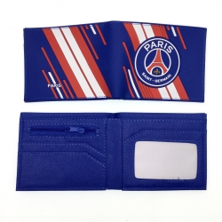 Football Anime peripheral PVC adhesive surface short style folding wallet