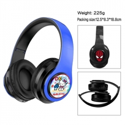 Hello-Kitty Anime Print Foldable Over-Ear Bluetooth Headphones 12.5x8.3x18.8cm