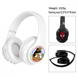 Pingu Anime Print Foldable Over-Ear Bluetooth Headphones 12.5x8.3x18.8cm