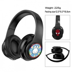 Miffy Anime Print Foldable Over-Ear Bluetooth Headphones 12.5x8.3x18.8cm