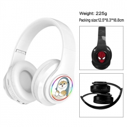 SharkCat Anime Print Foldable Over-Ear Bluetooth Headphones 12.5x8.3x18.8cm