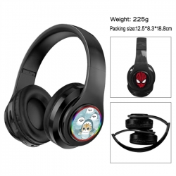 SharkCat Anime Print Foldable Over-Ear Bluetooth Headphones 12.5x8.3x18.8cm
