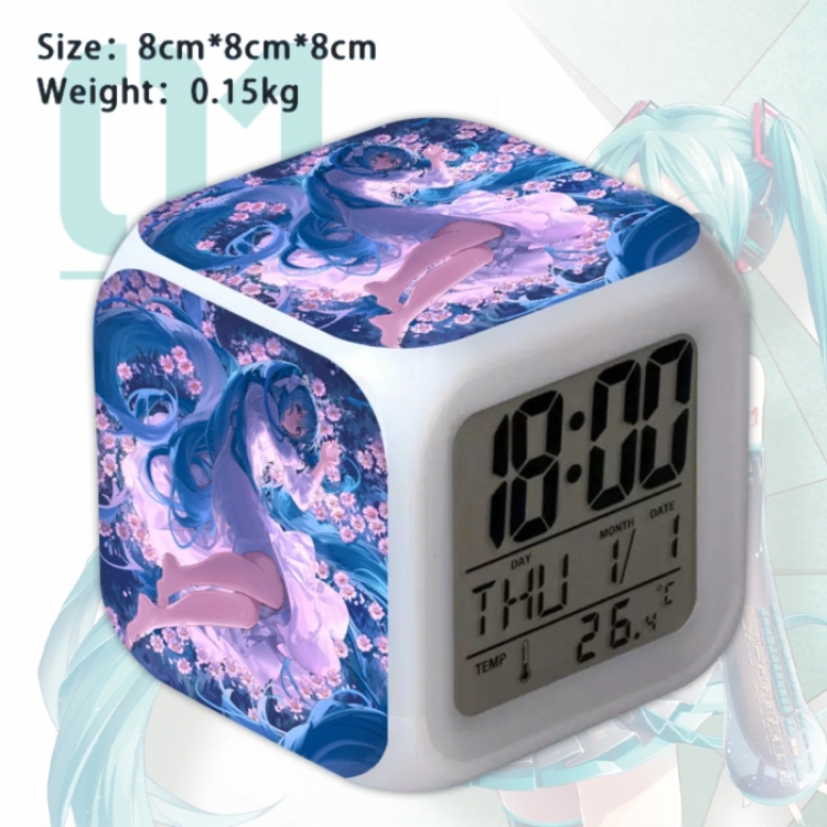 Hatsune Miku Anime Square Alarm Clock 8x8x8cm