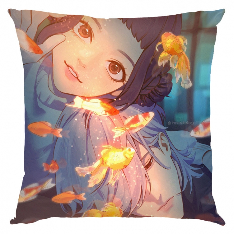 K-Pop Demon Hunters Anime square full-color pillow cushion 45X45CM NO FILLING 