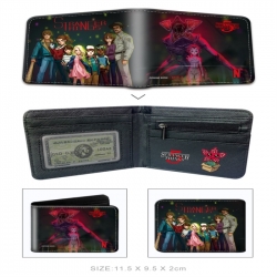 Stranger Things 3D concave convex two fold short card wallet wallet wallet 11X9.5X2cm 65G