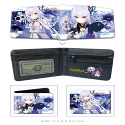 Genshin Impact 3D concave convex two fold short card wallet wallet wallet 11X9.5X2cm 65G