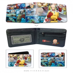 One Punch Man 3D concave convex two fold short card wallet wallet wallet 11X9.5X2cm 65G