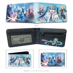 Hatsune Miku 3D concave convex two fold short card wallet wallet wallet 11X9.5X2cm 65G