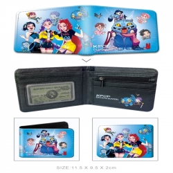 K-Pop Demon Hunters 3D concave convex two fold short card wallet wallet wallet 11X9.5X2cm 65G