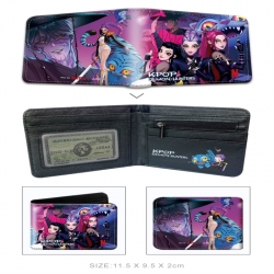 K-Pop Demon Hunters 3D concave convex two fold short card wallet wallet wallet 11X9.5X2cm 65G