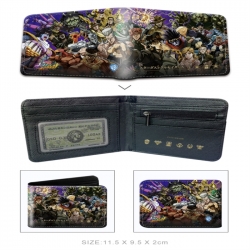 JoJos Bizarre Adventure 3D concave convex two fold short card wallet wallet wallet 11X9.5X2cm 65G