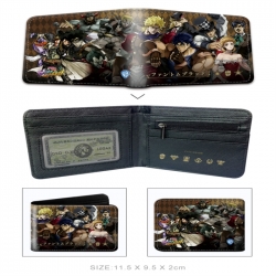 JoJos Bizarre Adventure 3D concave convex two fold short card wallet wallet wallet 11X9.5X2cm 65G