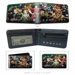 JoJos Bizarre Adventure 3D concave convex two fold short card wallet wallet wallet 11X9.5X2cm 65G
