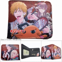 Chainsaw Man 3D concave convex two fold short card wallet wallet wallet 11X9.5X2cm 65G