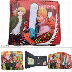 Chainsaw Man 3D concave convex two fold short card wallet wallet wallet 11X9.5X2cm 65G