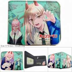 Chainsaw Man 3D concave convex two fold short card wallet wallet wallet 11X9.5X2cm 65G