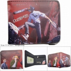 Chainsaw Man 3D concave convex two fold short card wallet wallet wallet 11X9.5X2cm 65G