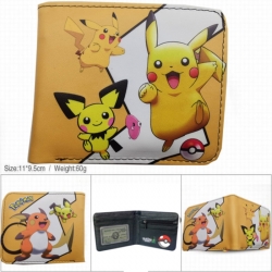 Pokemon 3D concave convex two fold short card wallet wallet wallet 11X9.5X2cm 65G