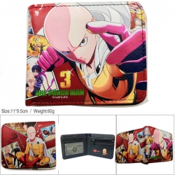 One Punch Man 3D concave convex two fold short card wallet wallet wallet 11X9.5X2cm 65G