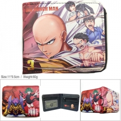 One Punch Man 3D concave convex two fold short card wallet wallet wallet 11X9.5X2cm 65G