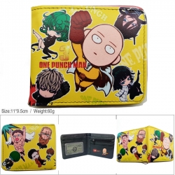 One Punch Man 3D concave convex two fold short card wallet wallet wallet 11X9.5X2cm 65G