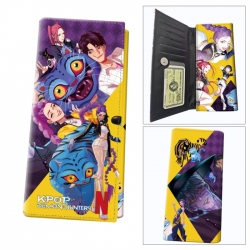 K-Pop Demon Hunters Anime wallet long wallet buckle storage bag 18.5x9.5x2CM 100g