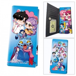 K-Pop Demon Hunters Anime wallet long wallet buckle storage bag 18.5x9.5x2CM 100g