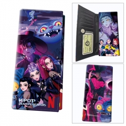 K-Pop Demon Hunters Anime wallet long wallet buckle storage bag 18.5x9.5x2CM 100g