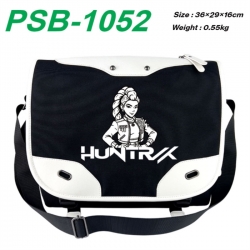 Kpop demon hunters Black and white anime waterproof nylon shoulder messenger bag schoolbag 36X29X16CM