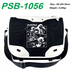 Kpop demon hunters Black and white anime waterproof nylon shoulder messenger bag schoolbag 36X29X16CM