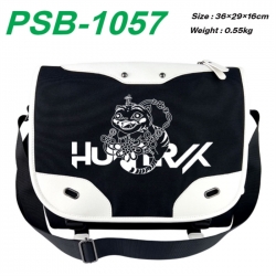 Kpop demon hunters Black and white anime waterproof nylon shoulder messenger bag schoolbag 36X29X16CM