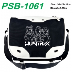 Kpop demon hunters Black and white anime waterproof nylon shoulder messenger bag schoolbag 36X29X16CM