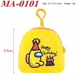 Among Us Anime cartoon plush coin purse 9.5X9.5X4cm