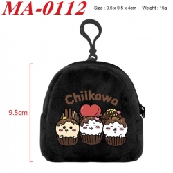 Chiikawa Anime cartoon plush coin purse 9.5X9.5X4cm