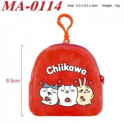 Chiikawa Anime cartoon plush coin purse 9.5X9.5X4cm