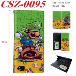 Super Mario Anime peripheral long three fold wallet 19x10x2cm
