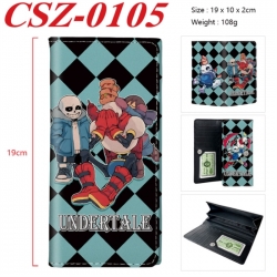 Undertale Anime peripheral long three fold wallet 19x10x2cm