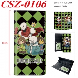 Undertale Anime peripheral long three fold wallet 19x10x2cm