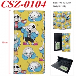 Undertale Anime peripheral long three fold wallet 19x10x2cm