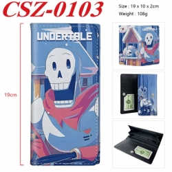 Undertale Anime peripheral long three fold wallet 19x10x2cm
