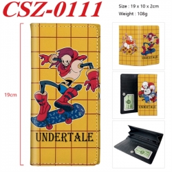 Undertale Anime peripheral long three fold wallet 19x10x2cm